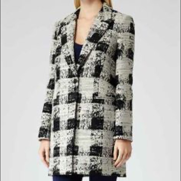 REISS Soul Check Straight Cut Coat - Picture 2 of 9